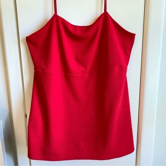 Wild Fable Women's Red Square Neck Strappy Knit Skater Mini Dress Plus Size 2X - Picture 3 of 9